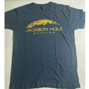 Jackson Hole Wyoming Blue T-shirt Size M